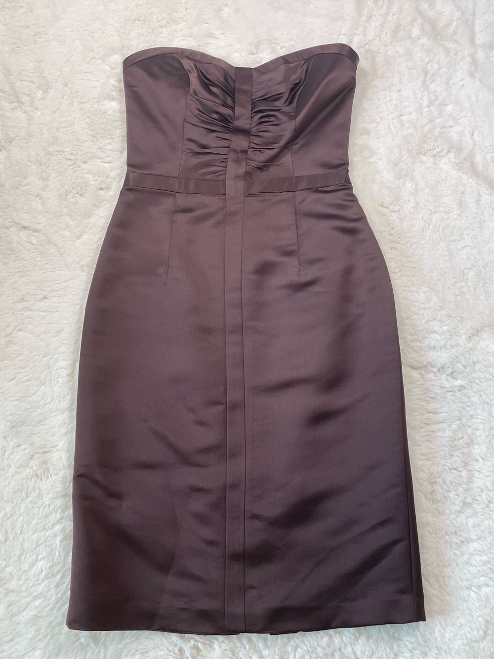 Milly of New York Strapless Dark Brown Sheath Dress
